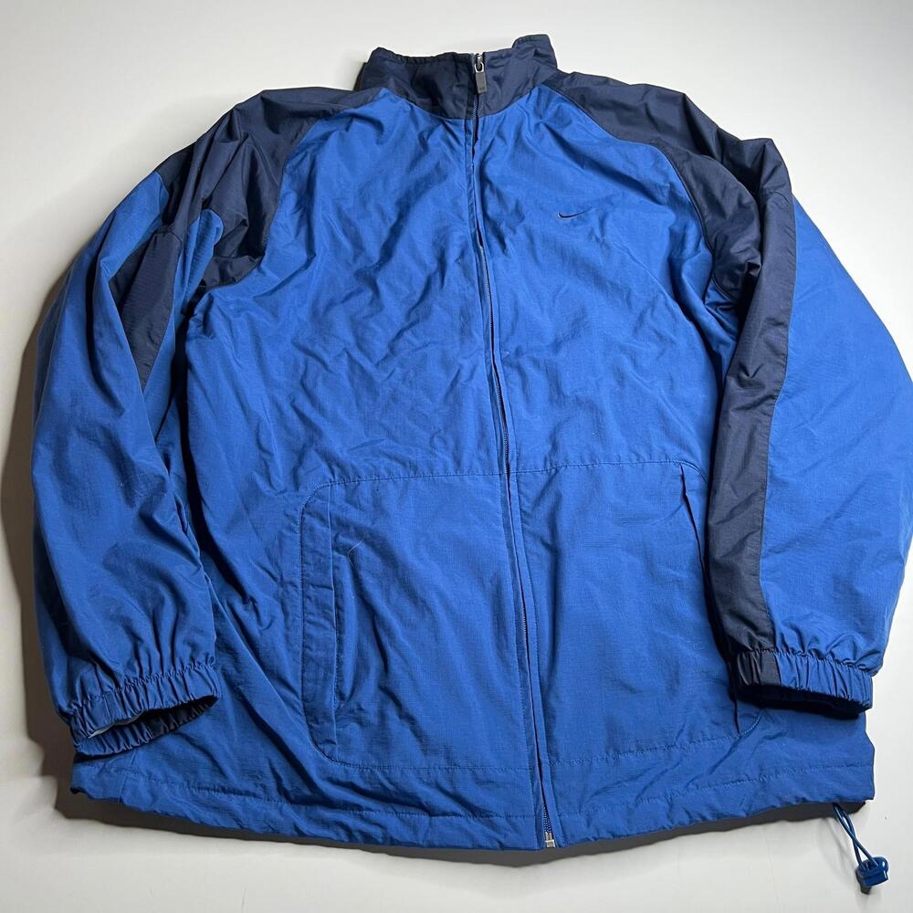 Nike Vintage Windbreaker‎ Jacket Blue Mens XL Full Zip Lightweight Sportswear